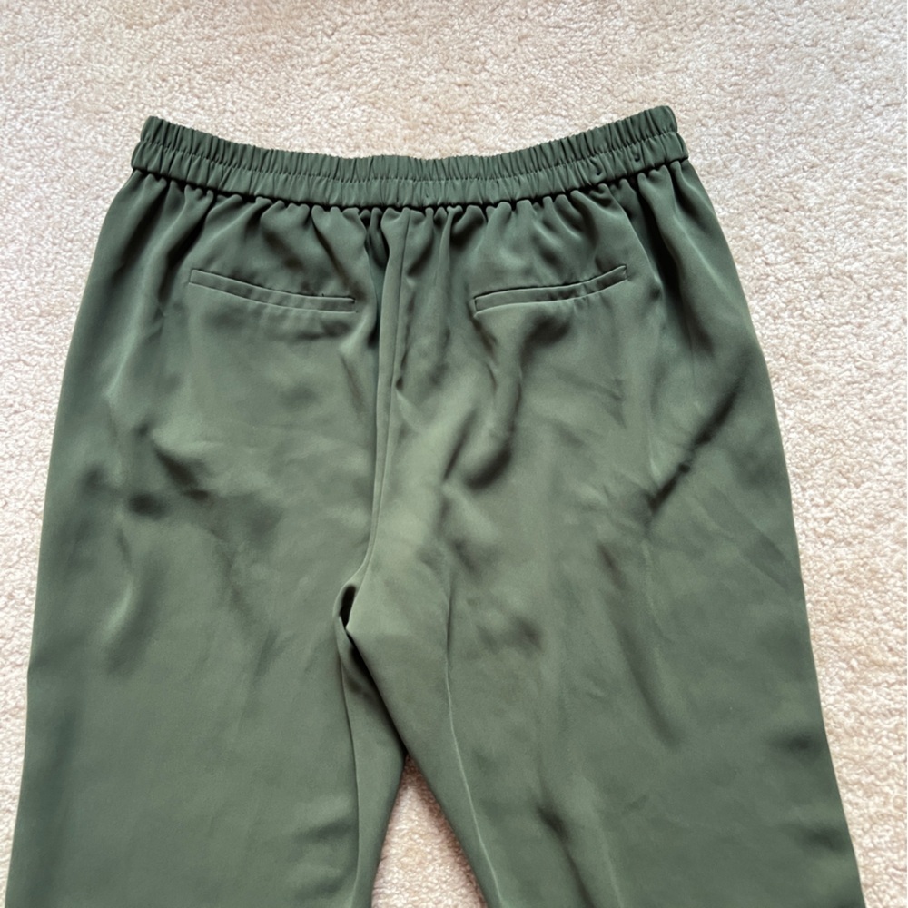 J.Crew Jamie Tapered Leg Elastic Waist Pants Women’s Size 14 Olive Green - Picture 5 of 16